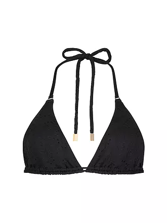 BEACHLIFE | Damen Bikinioberteil Black Embroidery | 